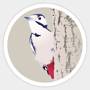 Great Spotted Woodpecker Sticker